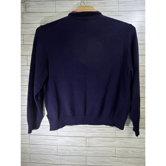 Vineyard Vines‎ Sweater Mens 2XL Navy Cotton Blue Mock Neck Sweatshirt Casual - Picture 2 of 7